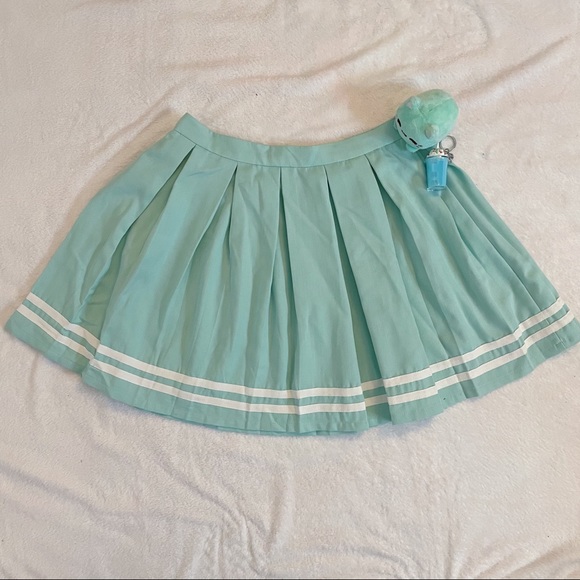 NWOT Hot Topic Mint Pleated Cheer Skirt Sz M - Picture 4 of 4
